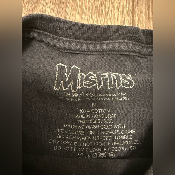 Vintage MISFITS Faded Black T Shirt 2014 Cinder Block Punk M - Picture 3 of 4